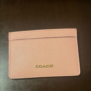 Coach Pink Leather Card Holder
